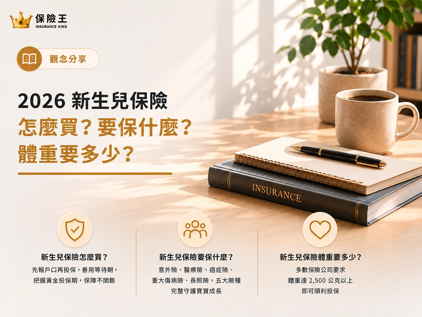 2026 新生兒保險怎麼買?新生兒保險要保什麼?新生兒保險體重要多少?