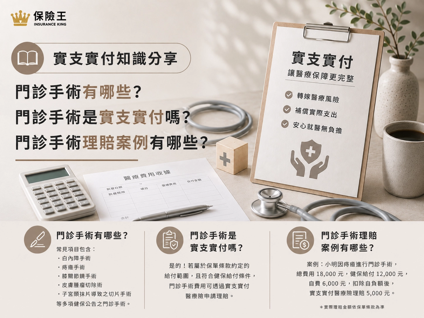 門診手術有哪些?門診手術是實支實付嗎?門診手術理賠案例有哪些?